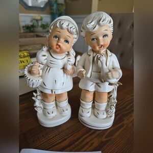 Vintage Boy and Girl Figurines Handpainted